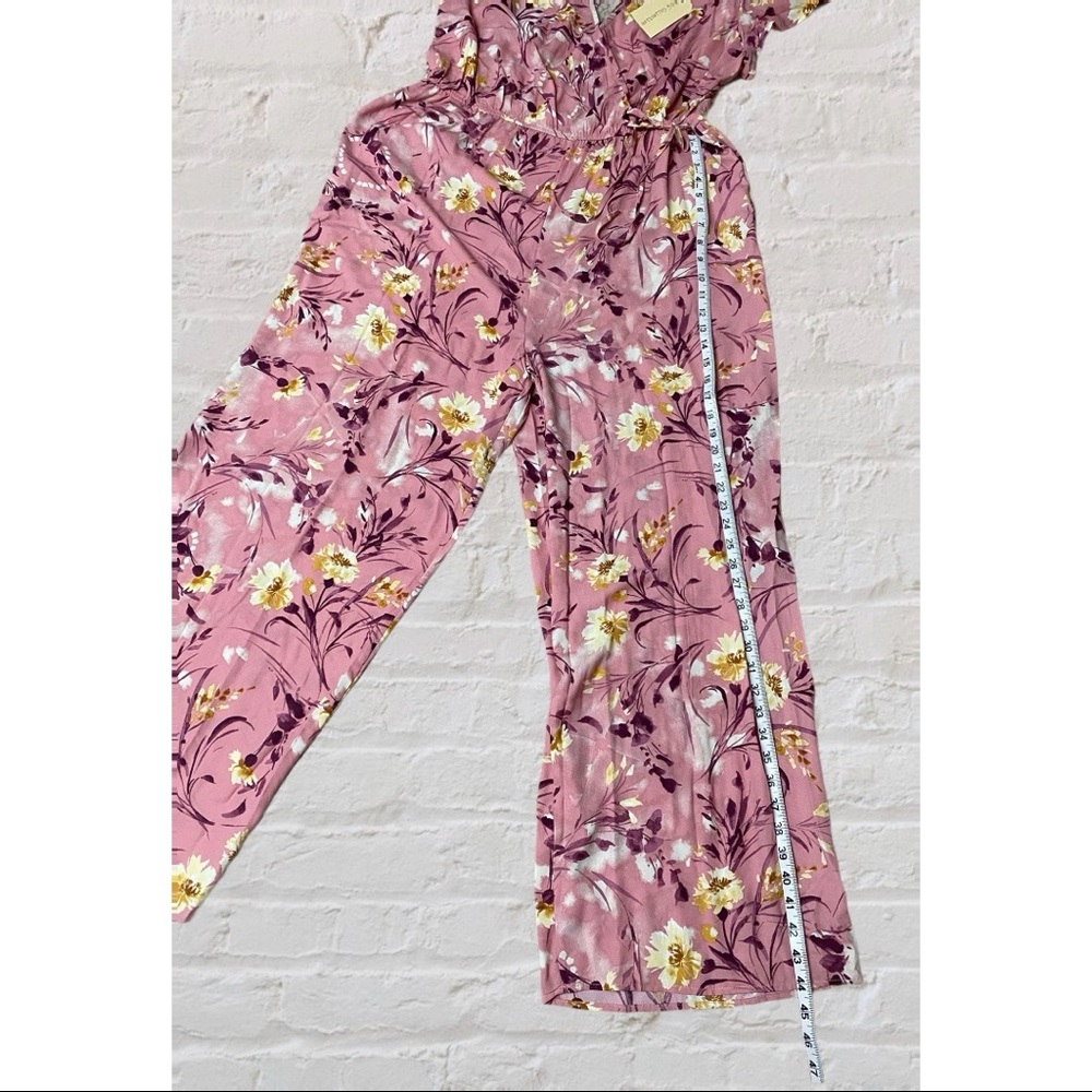 Band of Gypsies Pink Floral Pant Jumpsuit XXL - Picture 4 of 13